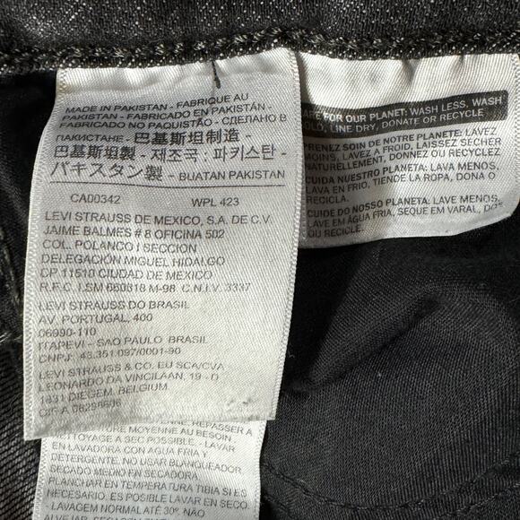 Levi’s 721 SZ 28 High-Rise Skinny Jeans Distressed Stretch Zip-Fly Gray Wash - Picture 10 of 12